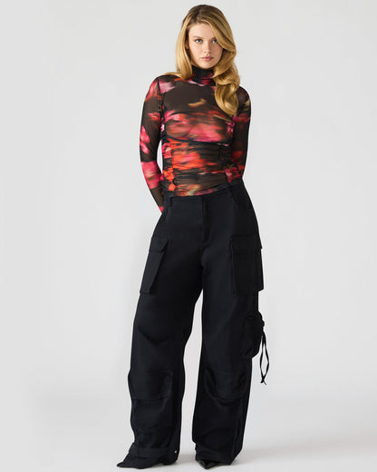 DUO Black Women's Utility Cargo Pants