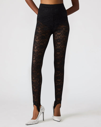 SANDRINE Black Lace Mesh Women's Pant