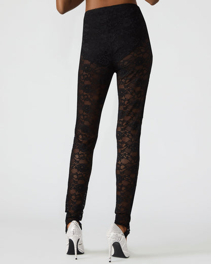 SANDRINE Black Lace Mesh Women's Pant