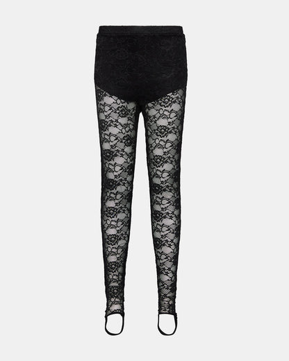 SANDRINE Black Lace Mesh Women's Pant