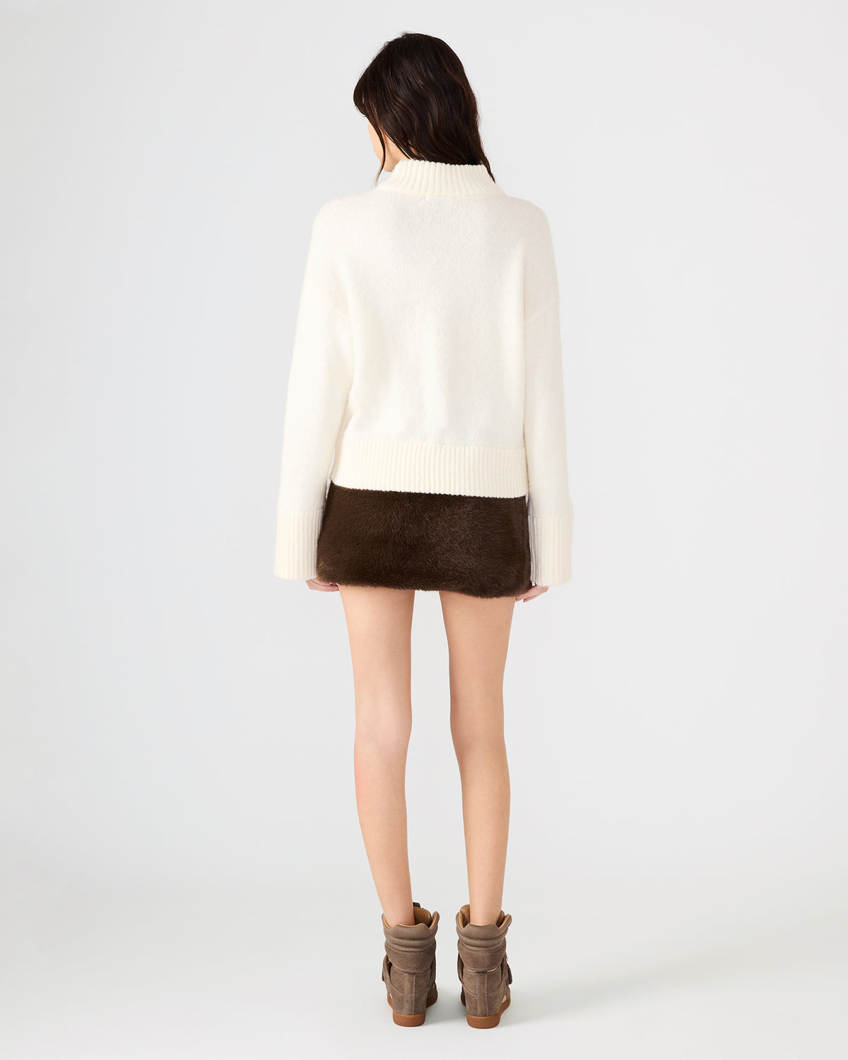 AVIVA Dark Espresso Faux Fur Mini Women's Skirt