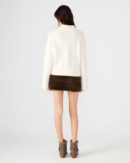 AVIVA Dark Espresso Faux Fur Mini Women's Skirt