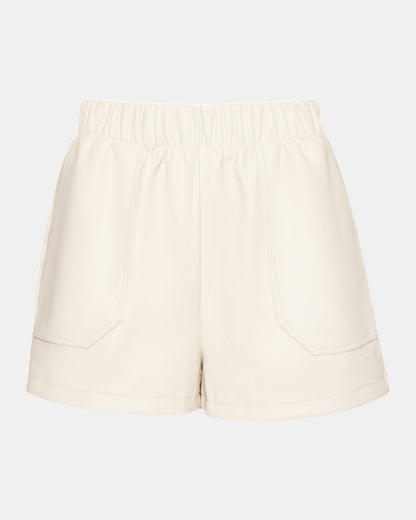 FAUX THE RECORD Short Bone | Women's Faux Leather Short