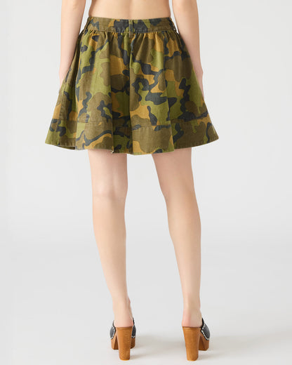 SLOAN Camouflage Mini Denim A-Line Women's Skirt