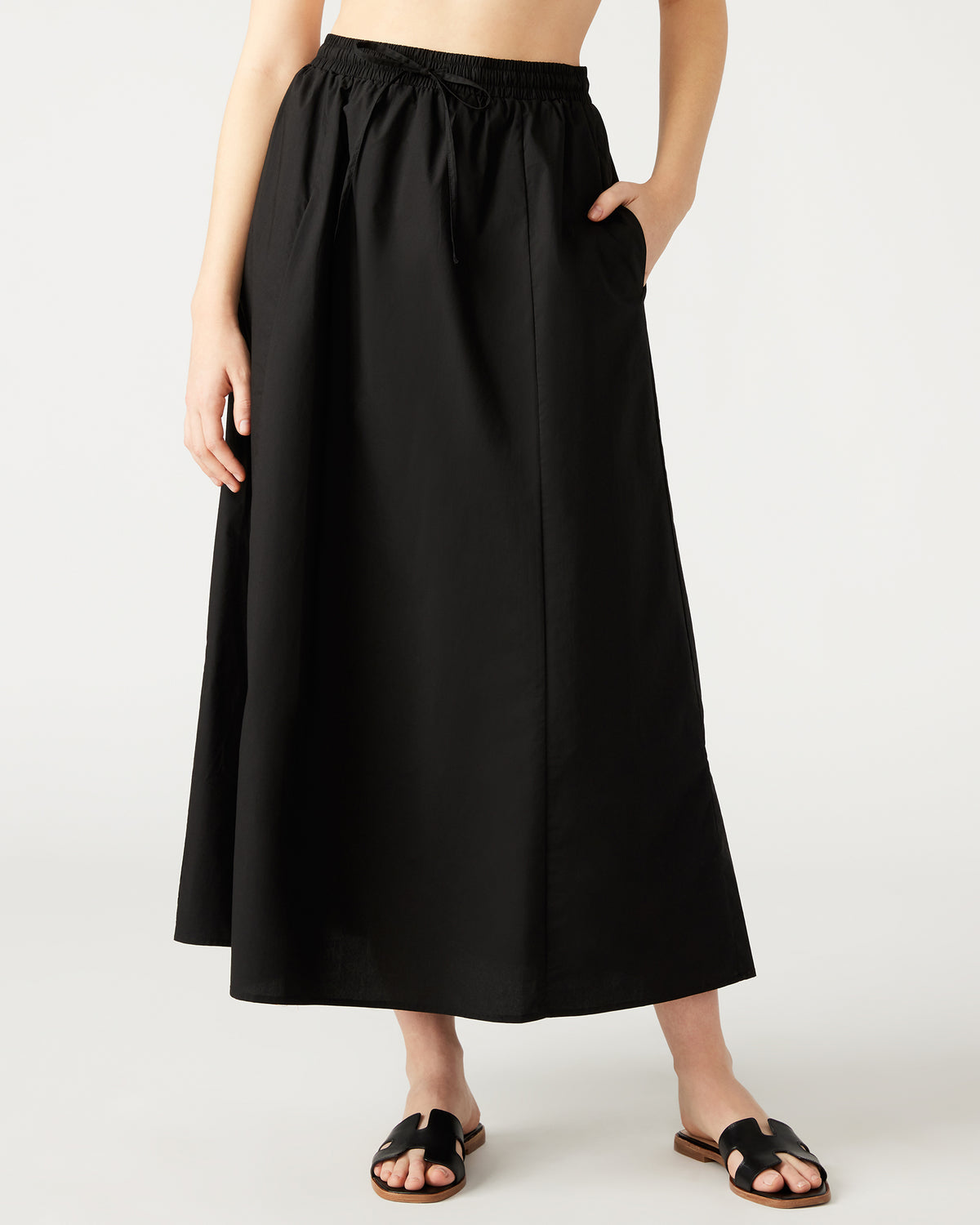 SUNNY Skirt Black | Women's A-Line Maxi Skirt