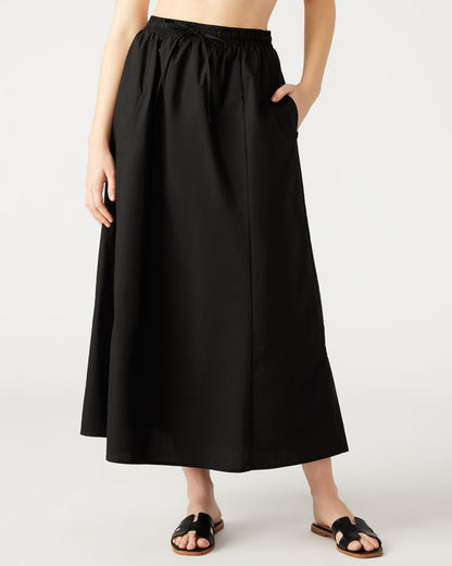 SUNNY Skirt Black | Women's A-Line Maxi Skirt