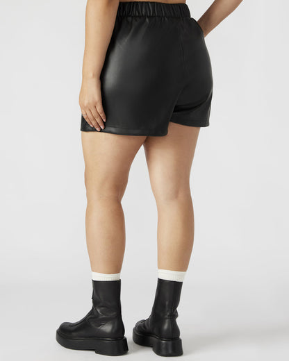FAUX THE RECORD Short Black | Women's Faux Leather Short