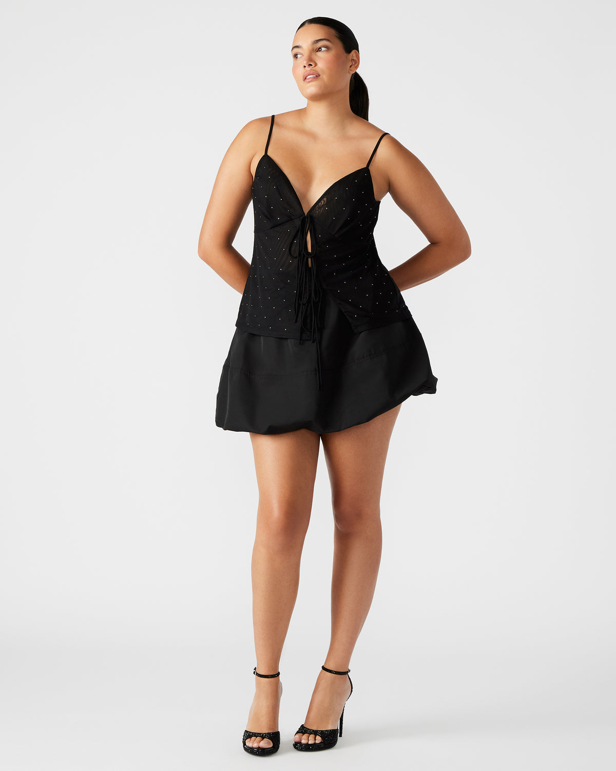 LUCA Skirt Black | Women's Bubble Mini Skirt
