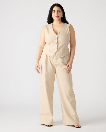 MINORCA Khaki Women's Wide-Leg Tie-Front Pant