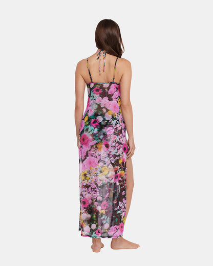 DAZEY FIELDS MULTI BIKINI COVER-UP Flowy Mesh Women's Swim Cover-Up