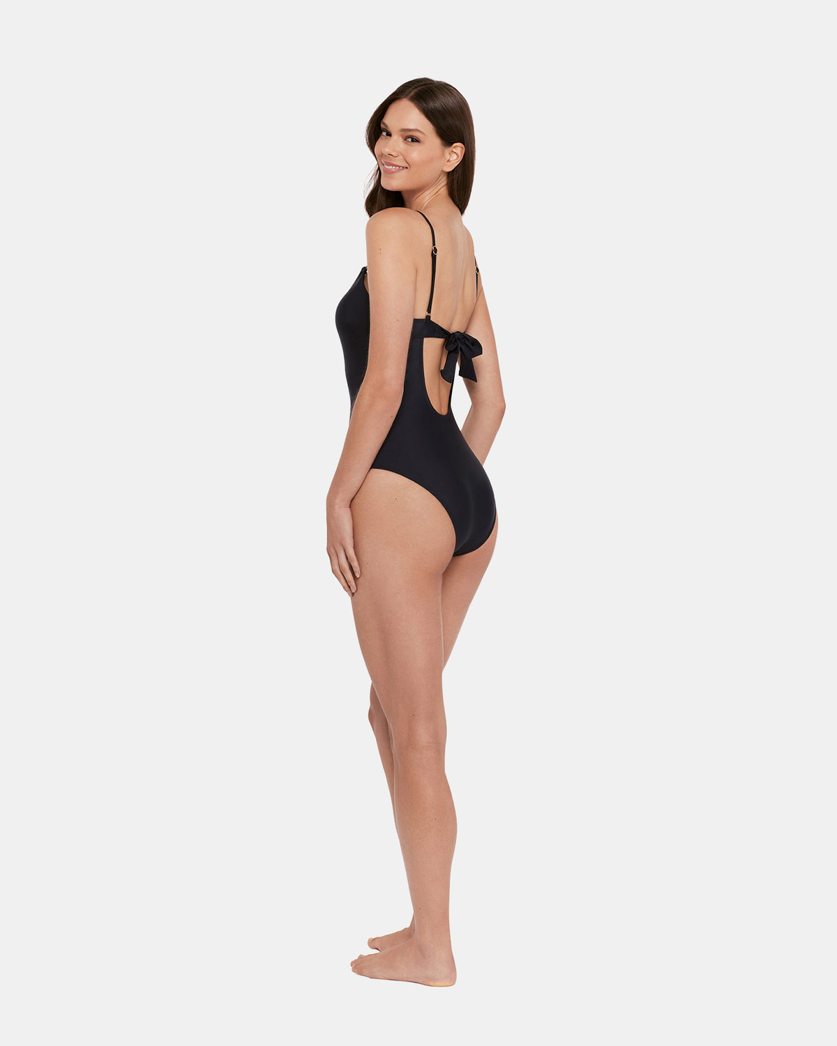 SLEEK 'N CHIC ONE PIECE SWIMSUIT Black Women's One-Piece Swimsuit