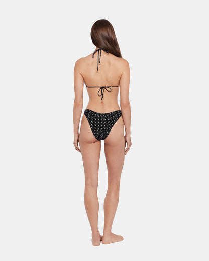 DARLING DOT BIKINI BOTTOM BLACK MULTI Women's Bikini Bottom
