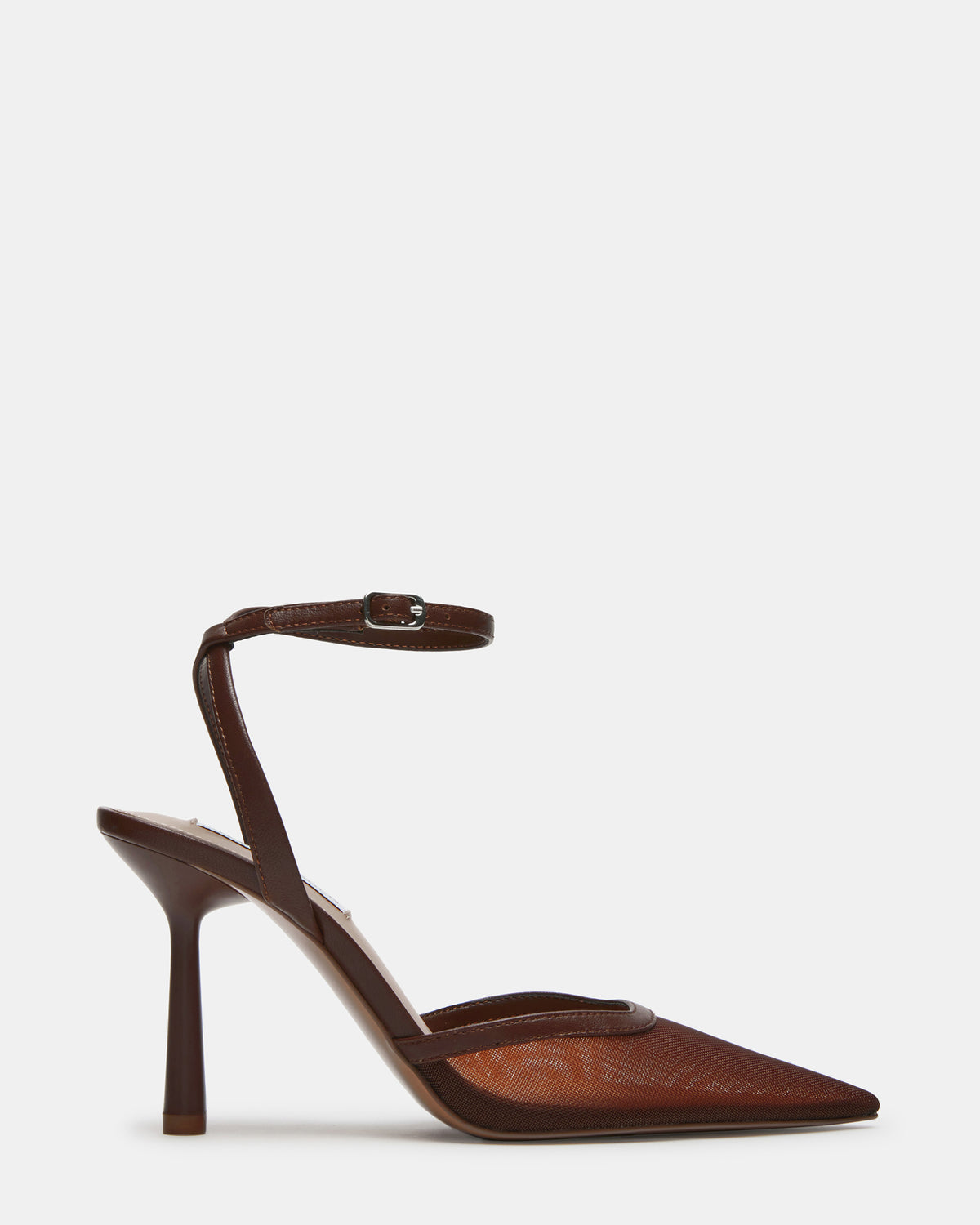 ALLIANCE Mesh Brown Pointed-Toe Pump Women's Heel