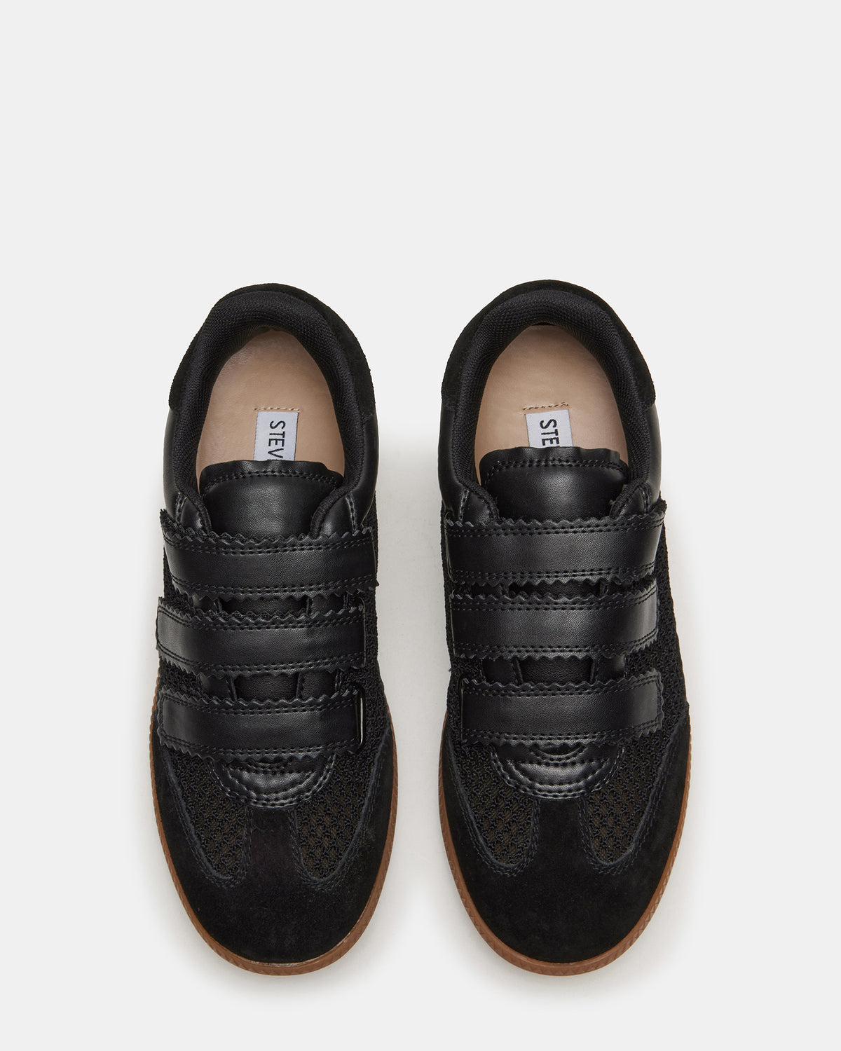 MOMENTUM Mesh Black Women's Velcro Low-Top Sneakers