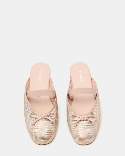 CUTESY Rhinestone Slip-On Ballet Mule Women's Flat