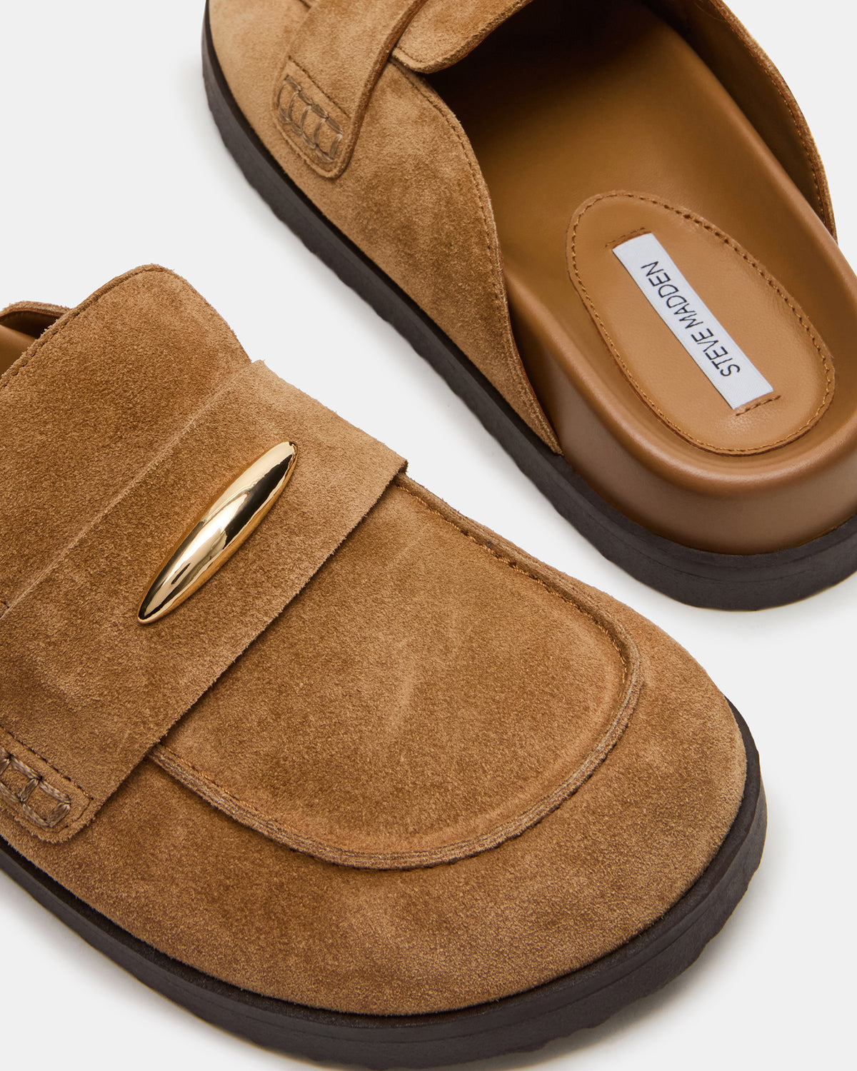 TOBIN Chestnut Suede Slip-On Mule Women's Flat