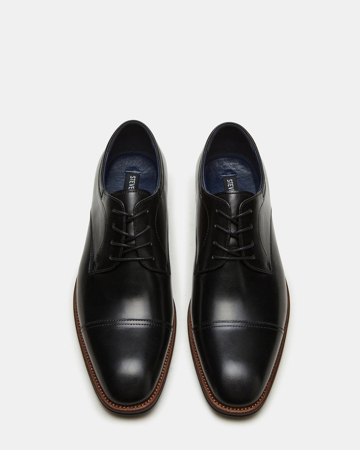 HASEN Black Leather Men's Lace-Up Dress Shoe